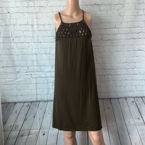 BRAND NWT Cato Long Dark Green Dress size M